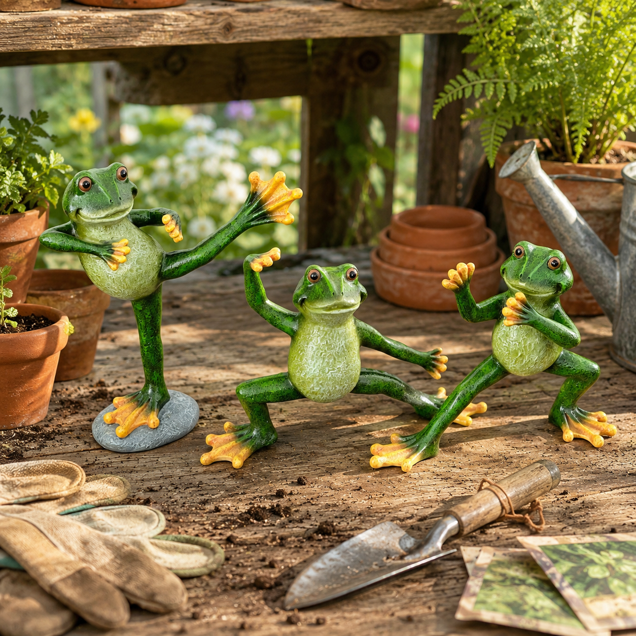 Kung Fu Frog Garden Statue 🐸