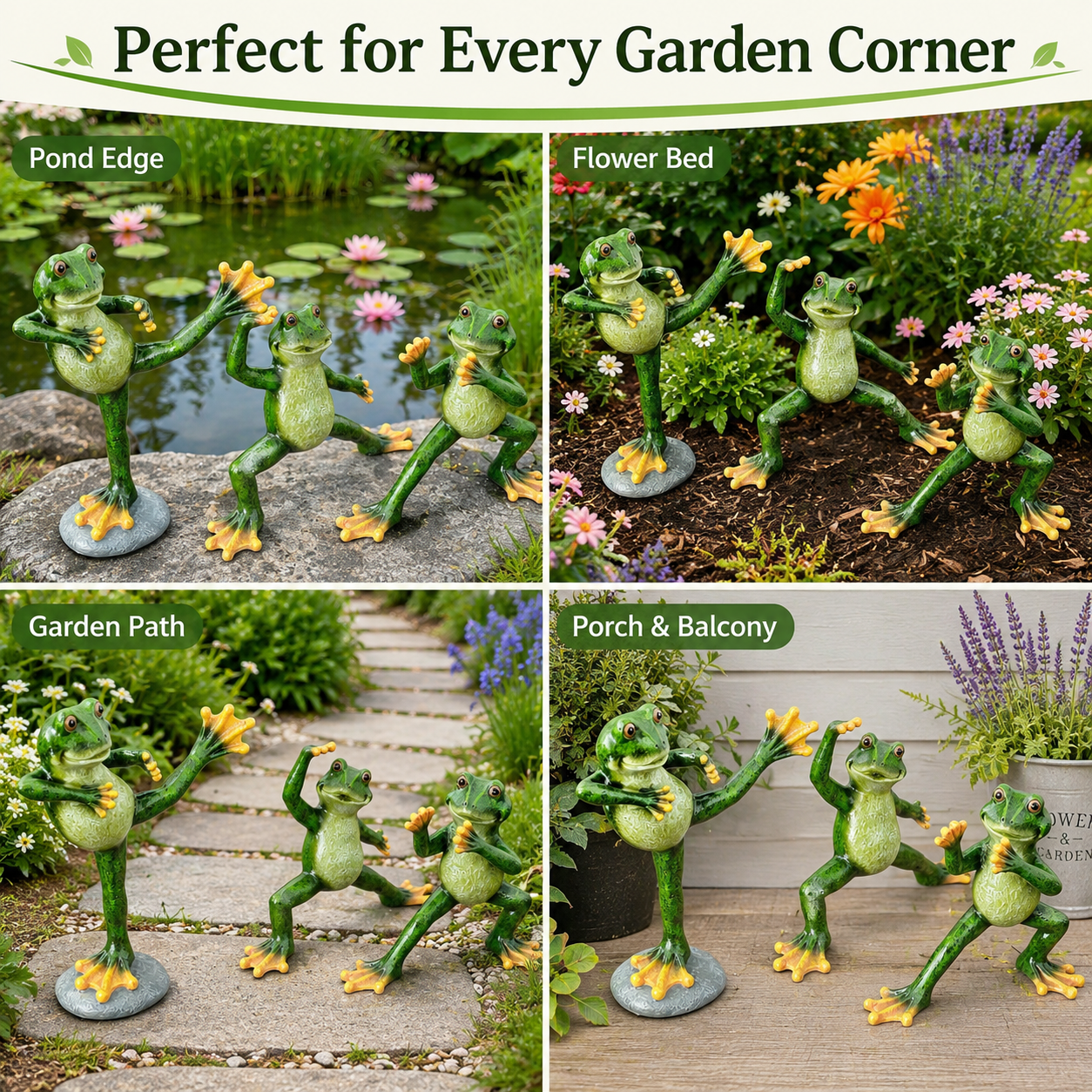 Kung Fu Frog Garden Statue 🐸