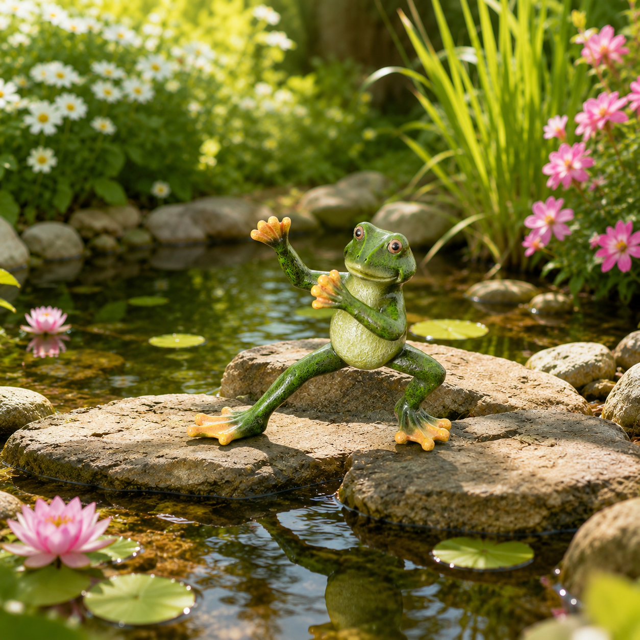 Kung Fu Frog Garden Statue 🐸