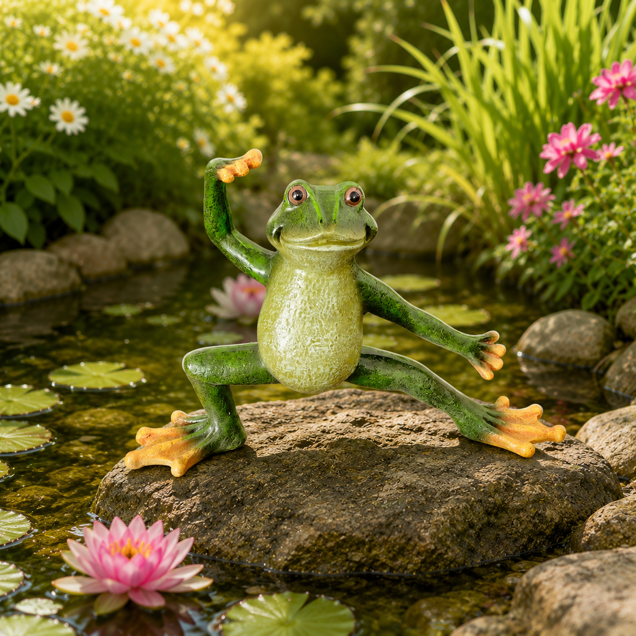 Kung Fu Frog Garden Statue 🐸