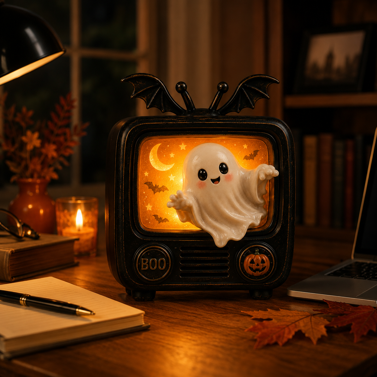 Retro Boo TV Ghost Light
