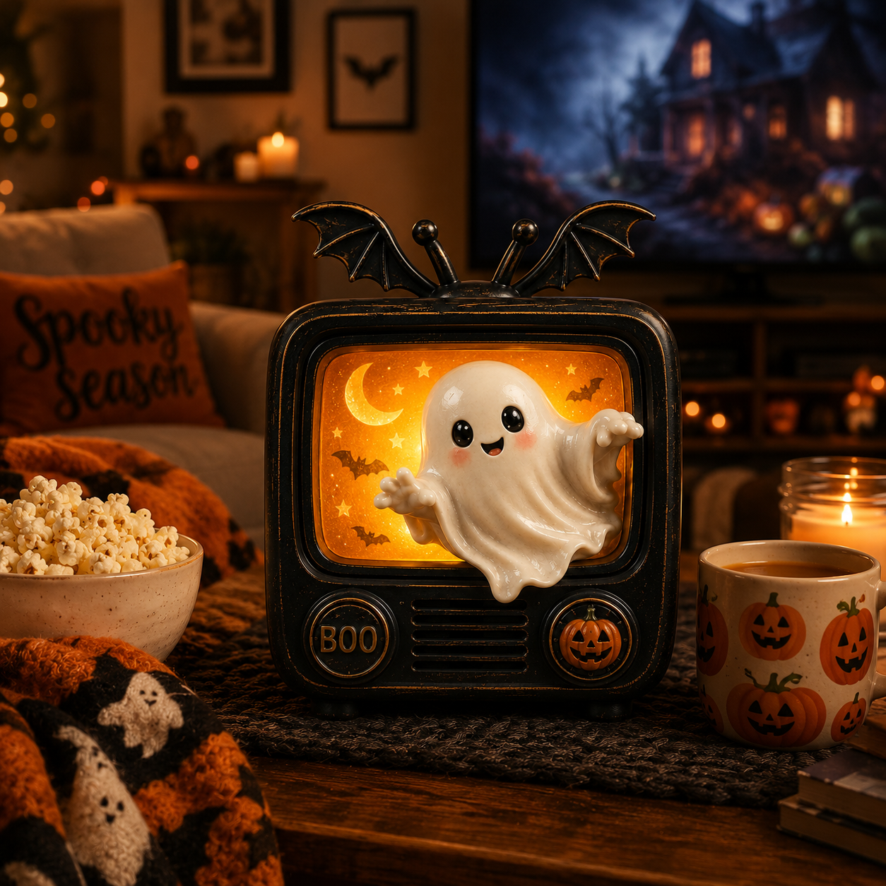 Retro Boo TV Ghost Light