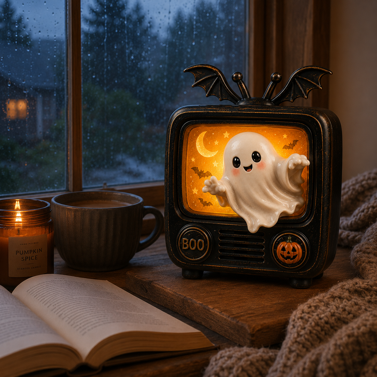 Retro Boo TV Ghost Light