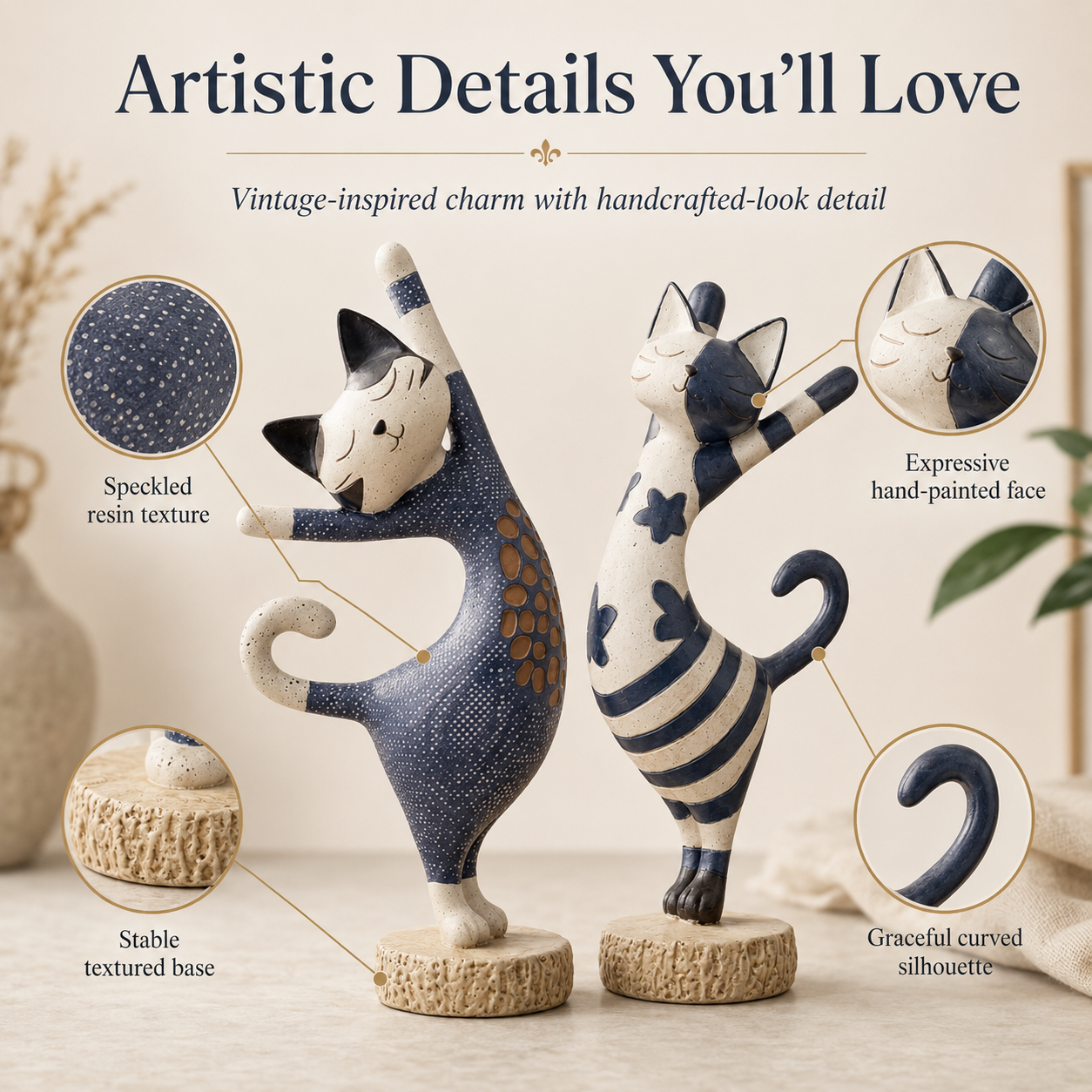 Stretch & Smile Cat Figurines