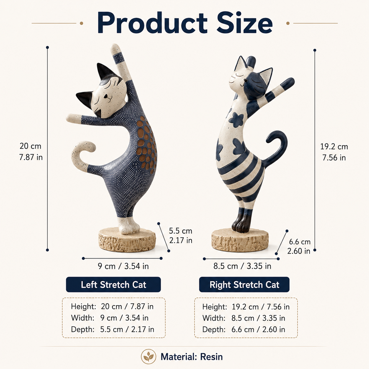Stretch & Smile Cat Figurines