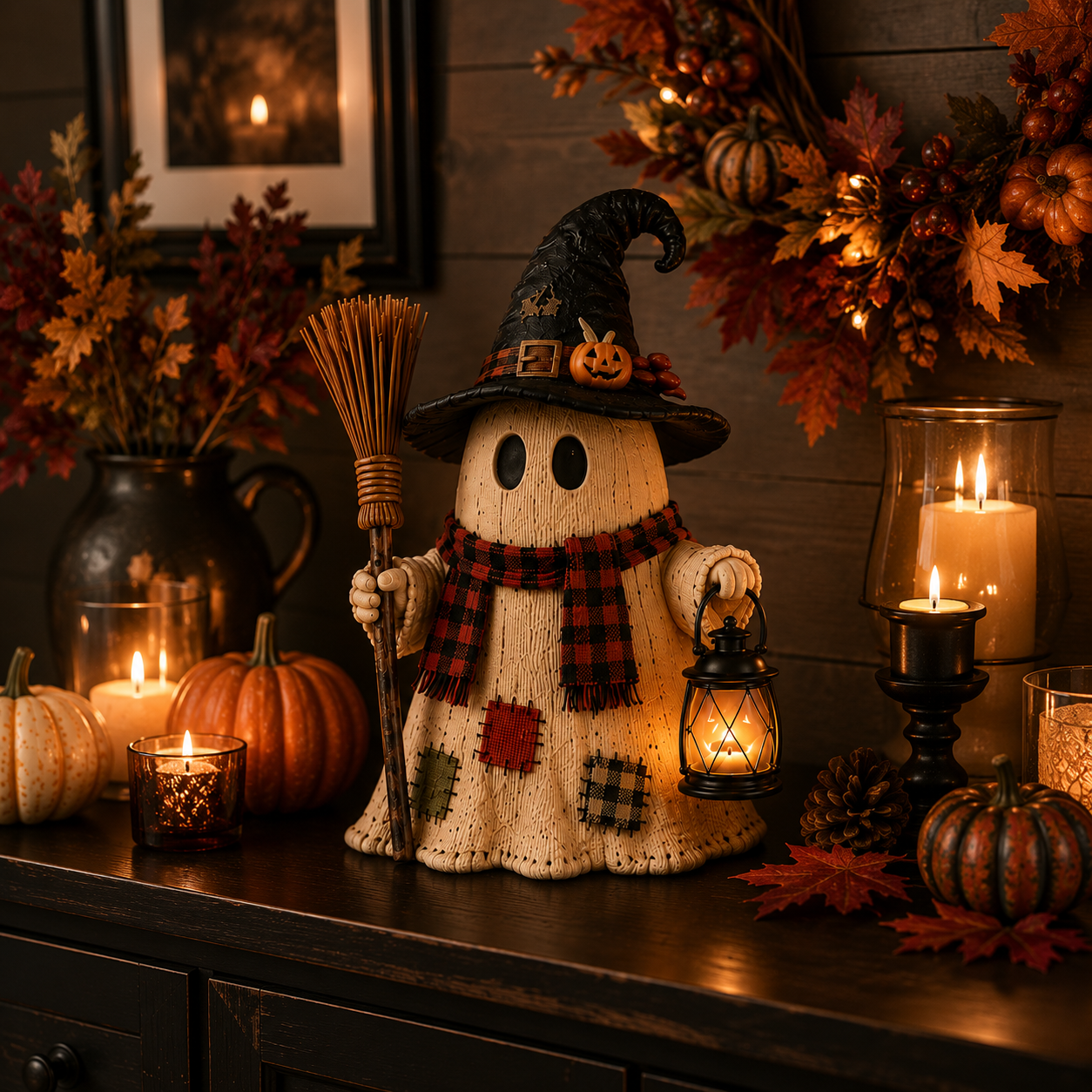 Harvest Night Witch Ghost Figurine