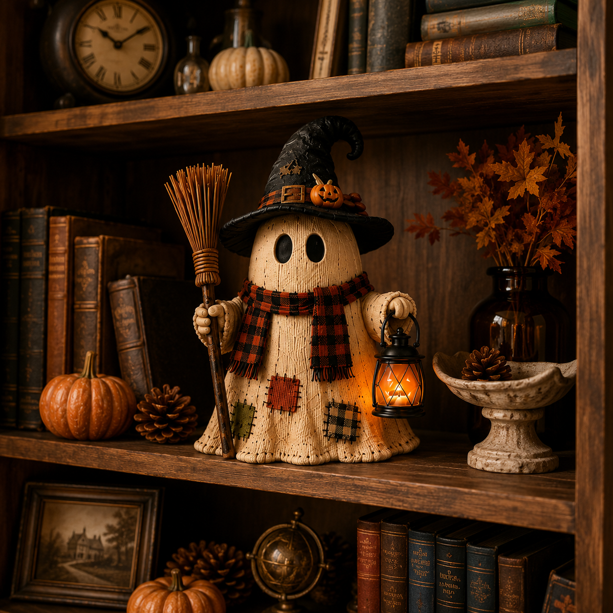 Harvest Night Witch Ghost Figurine