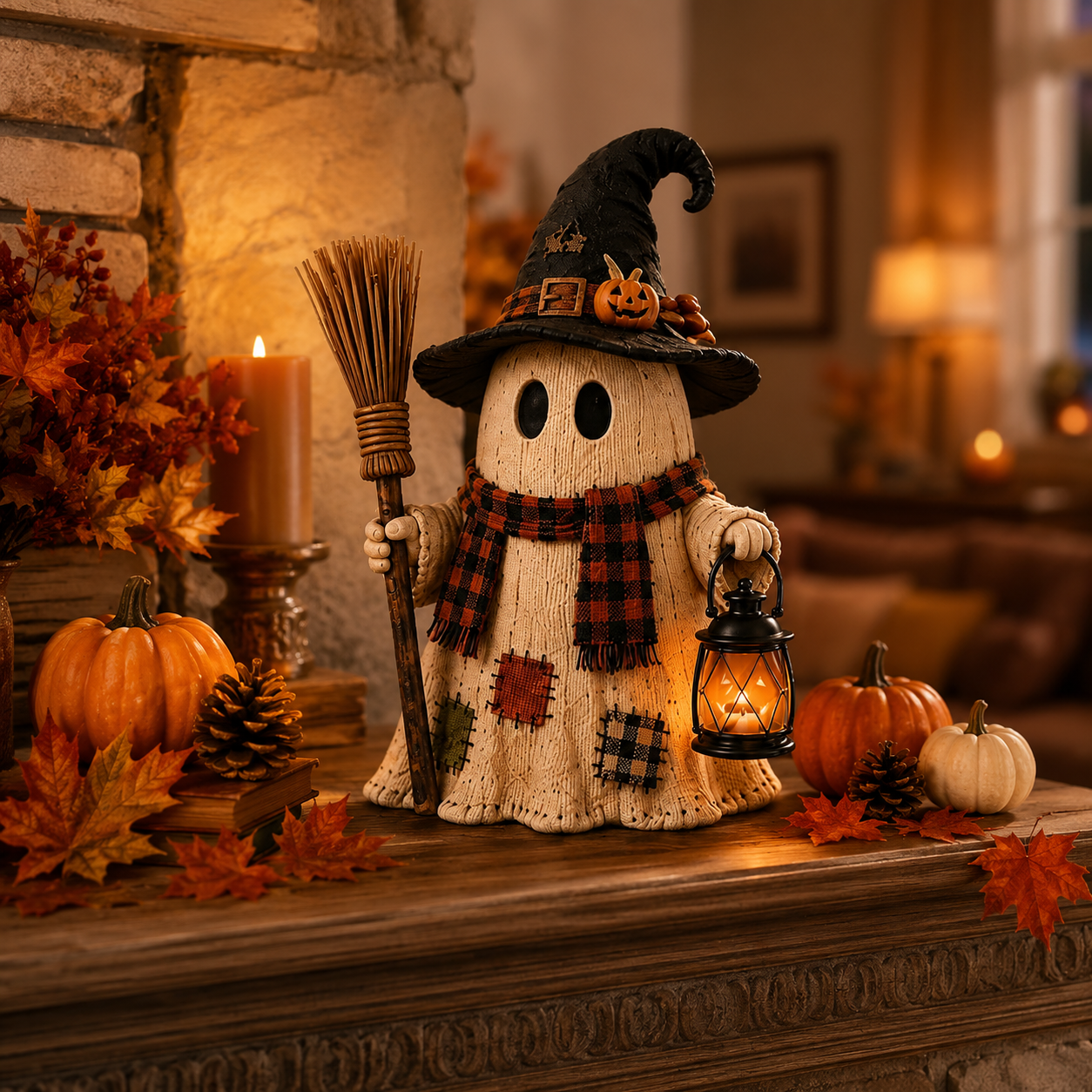 Harvest Night Witch Ghost Figurine