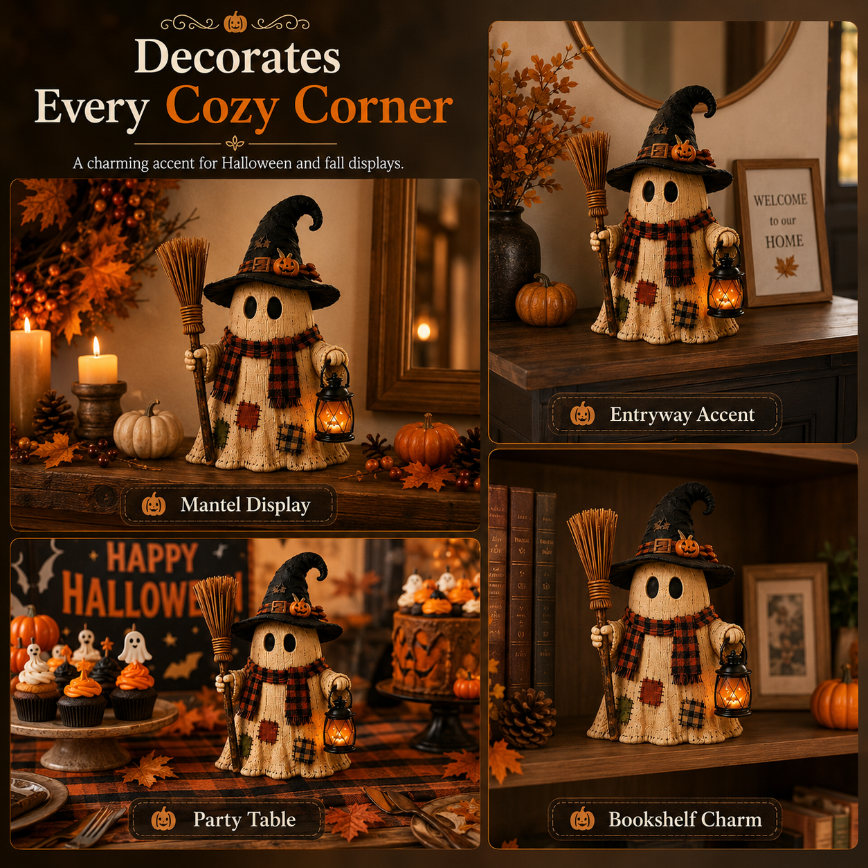Harvest Night Witch Ghost Figurine
