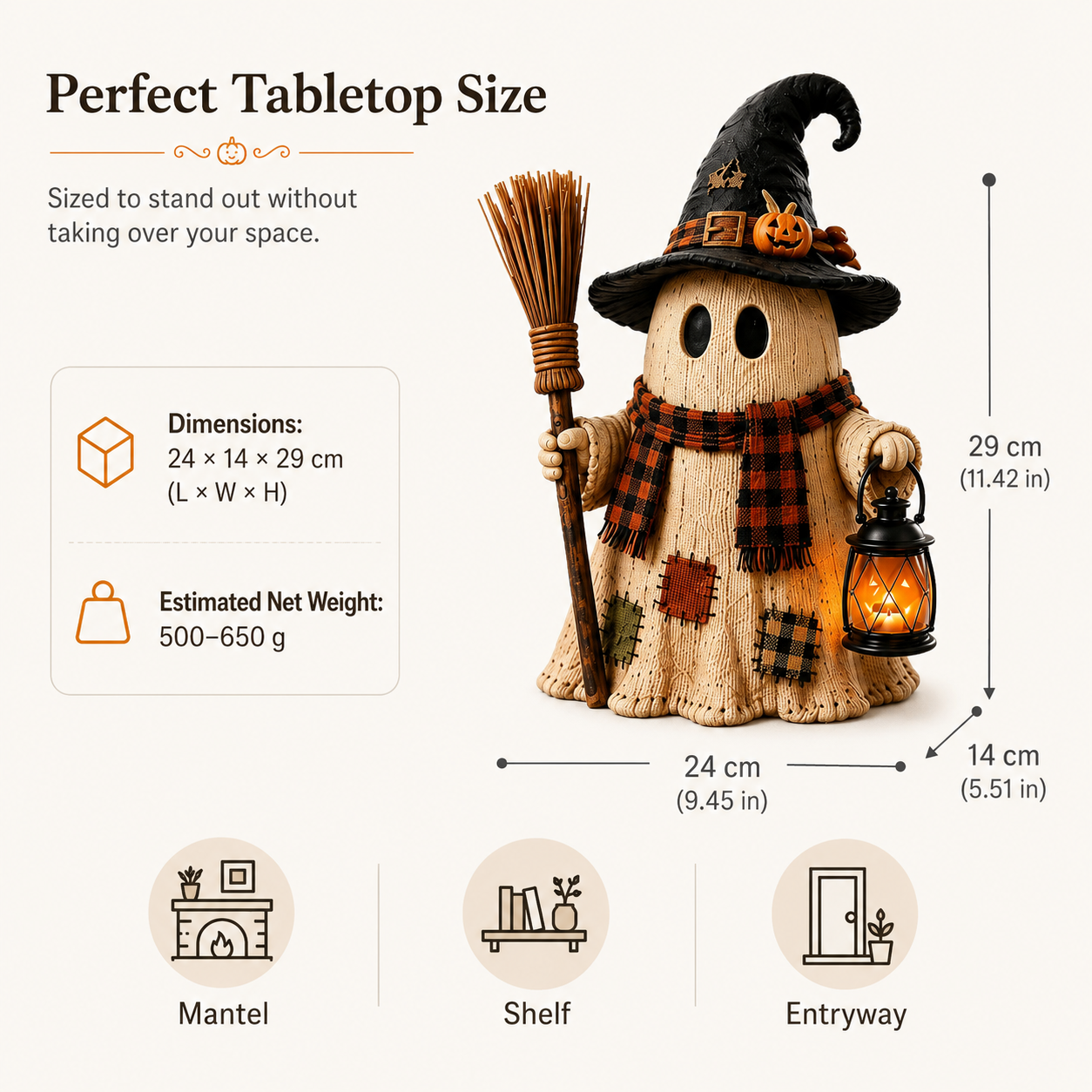 Harvest Night Witch Ghost Figurine