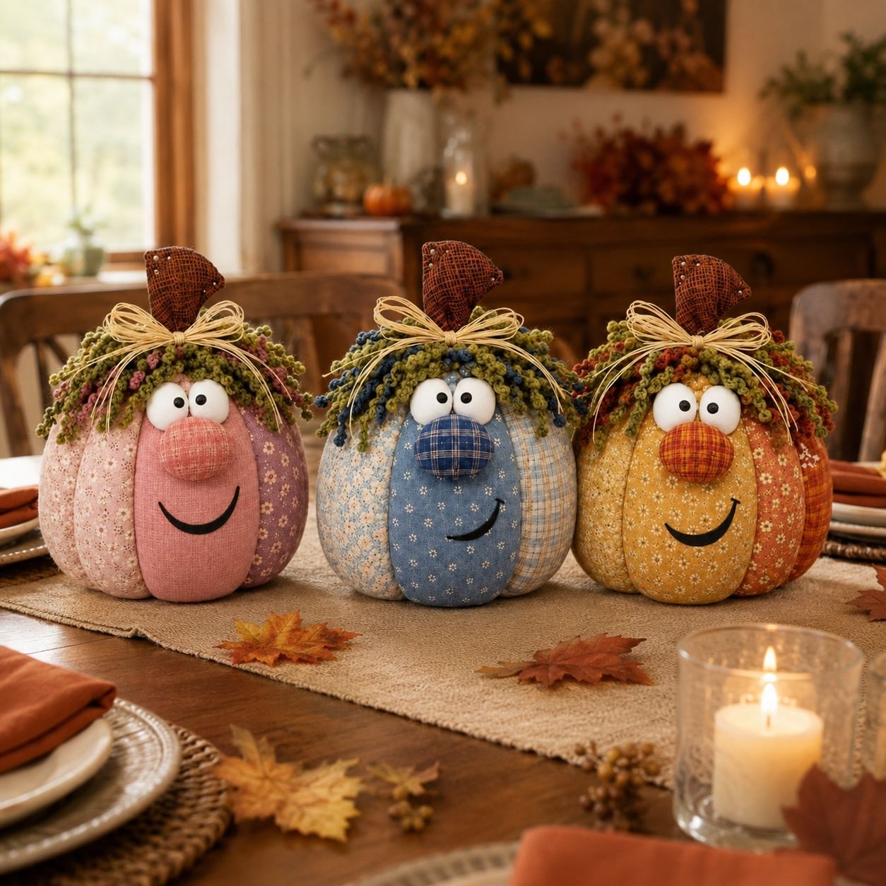 Happy Harvest Patchwork Pumpkin