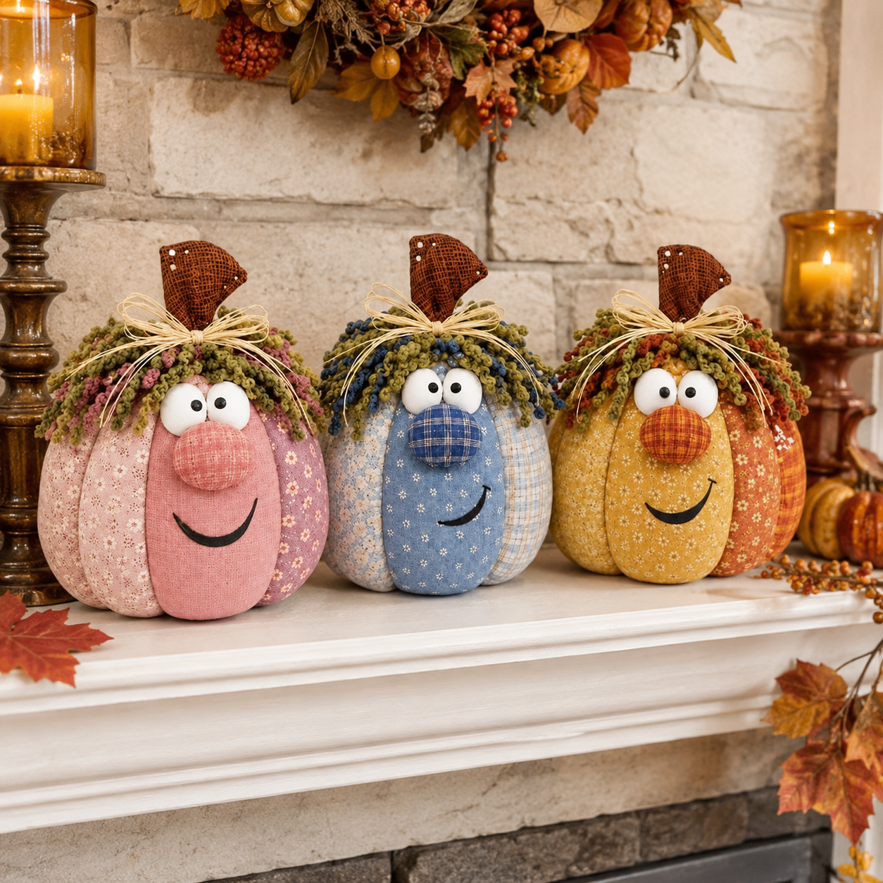 Happy Harvest Patchwork Pumpkin
