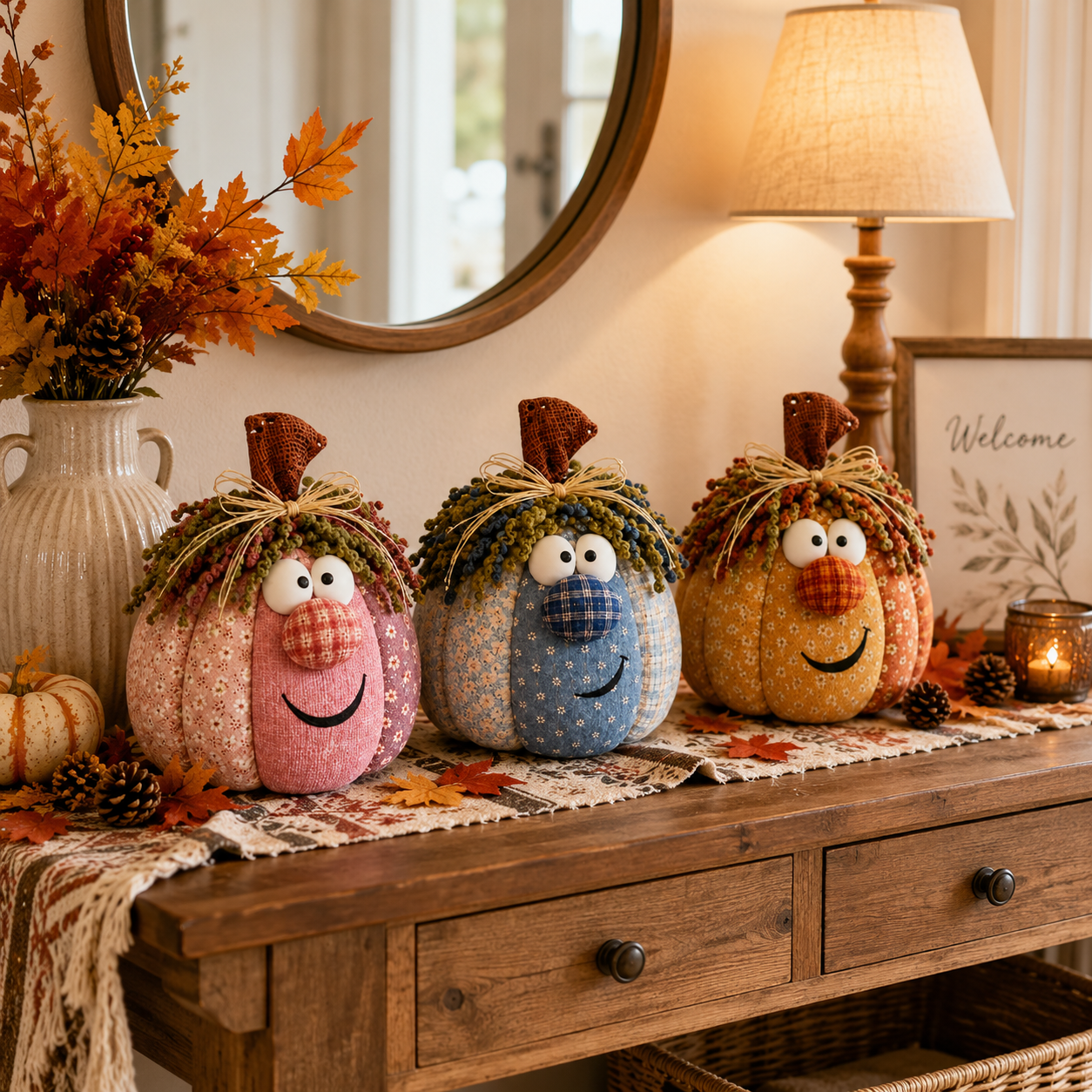 Happy Harvest Patchwork Pumpkin