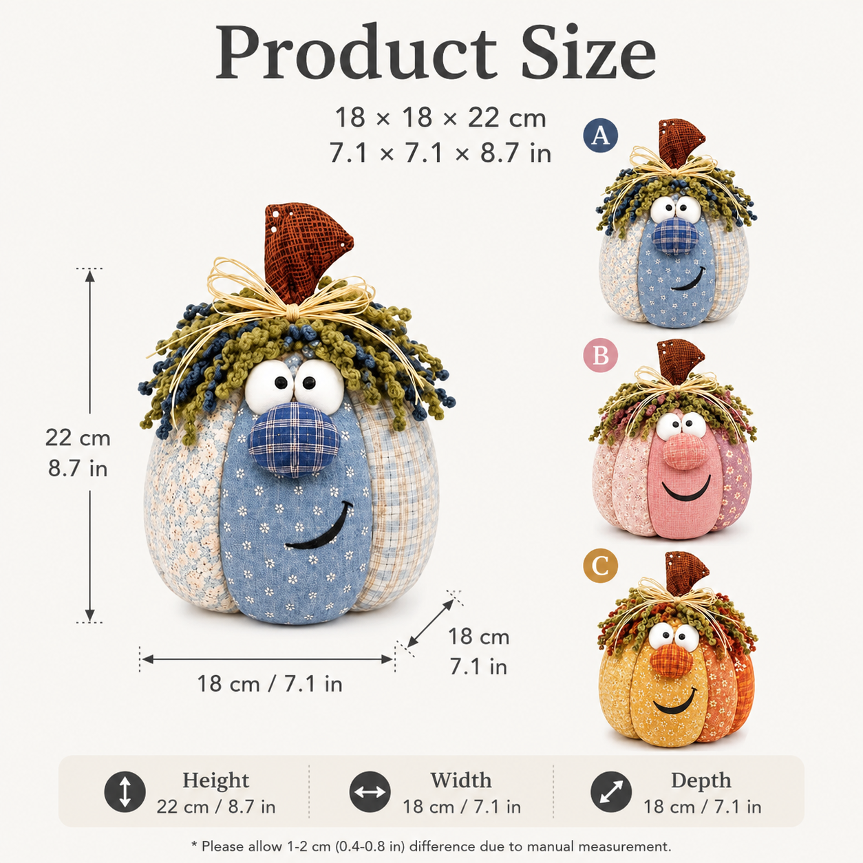 Happy Harvest Patchwork Pumpkin