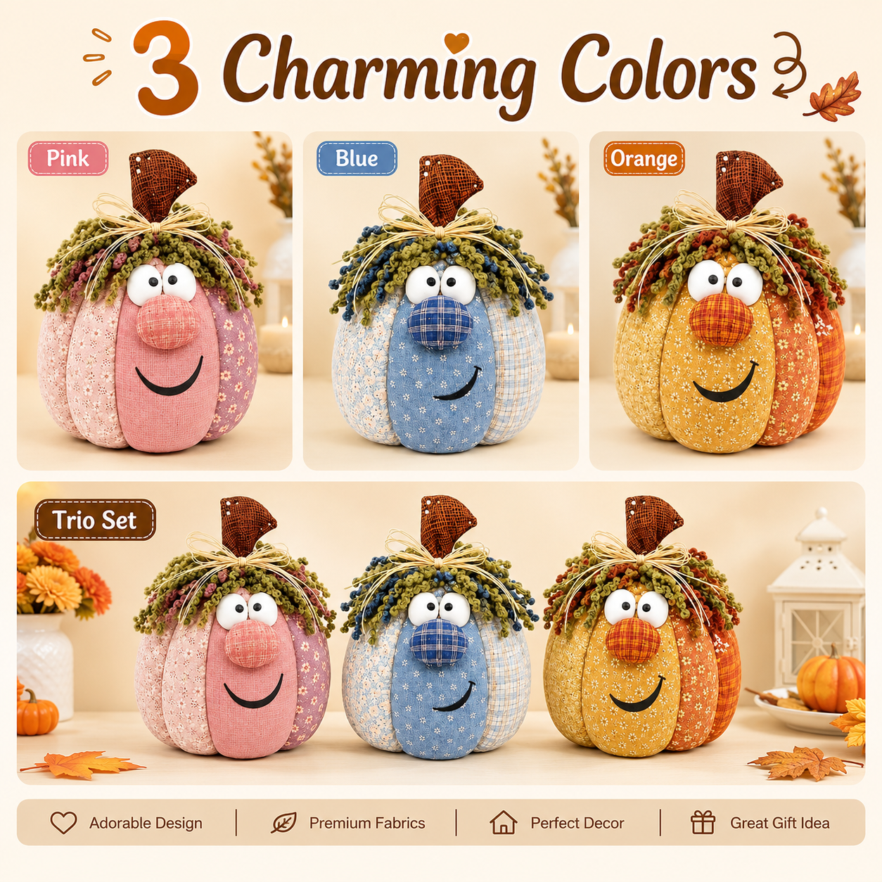 Happy Harvest Patchwork Pumpkin