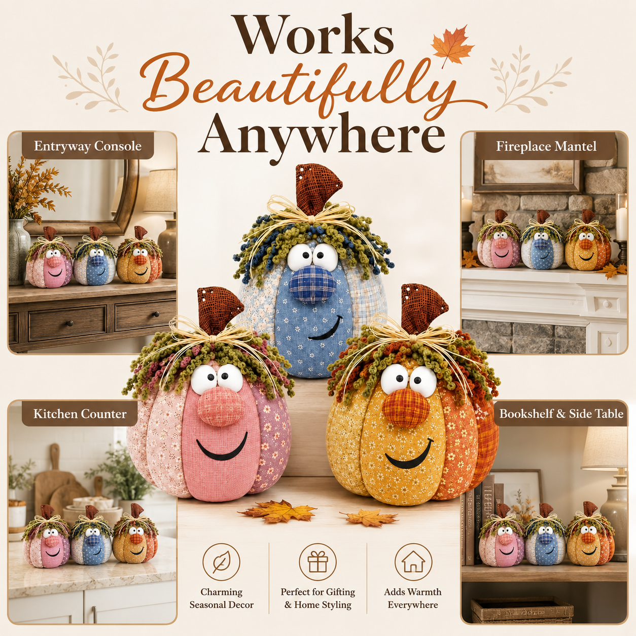 Happy Harvest Patchwork Pumpkin