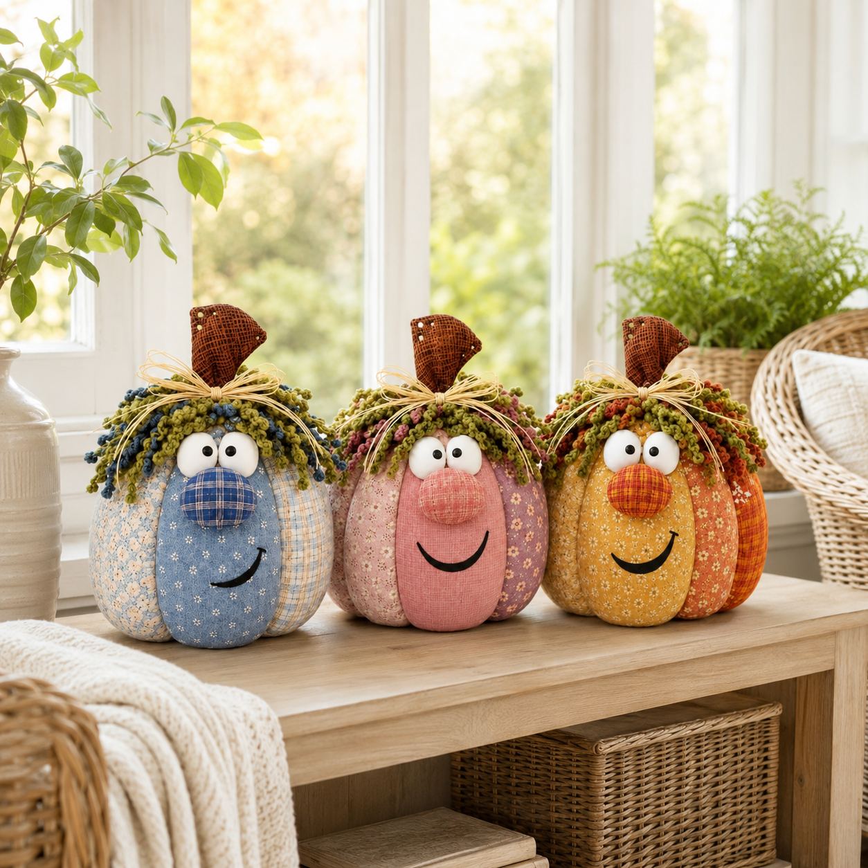 Happy Harvest Patchwork Pumpkin
