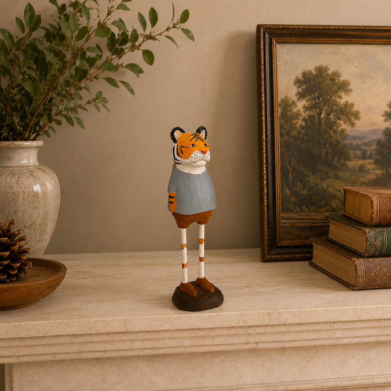 Forest Gentlemen Wooden Animal Figurine Set