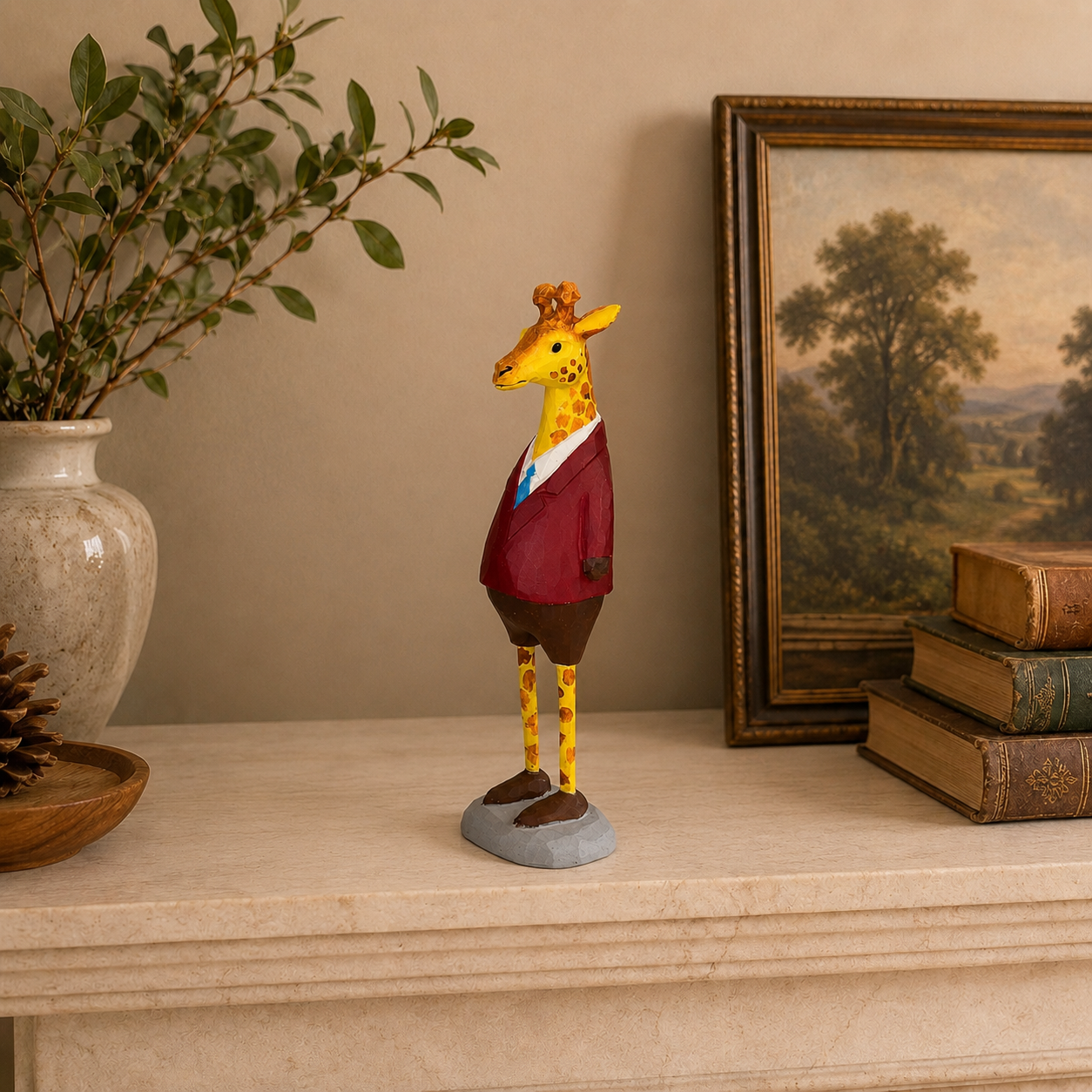 Forest Gentlemen Wooden Animal Figurine Set