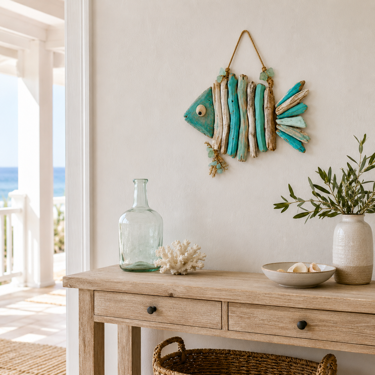 Coastal Driftwood Fish Wall Decor