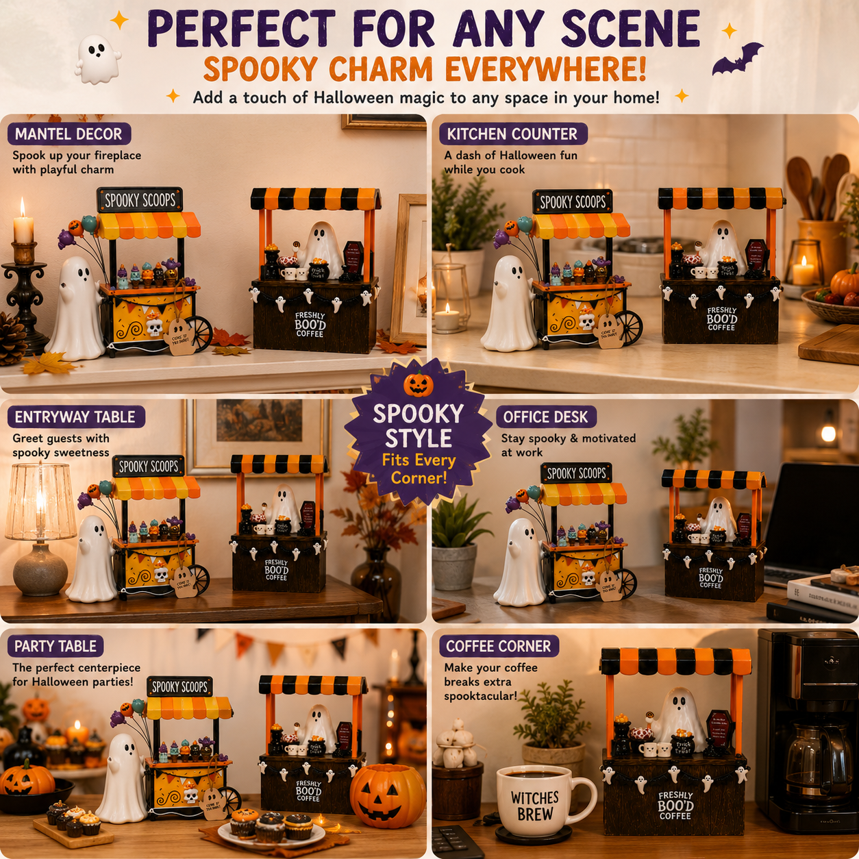 🎃 Halloween Ghost Treat Stand Tabletop Decorations Product Title