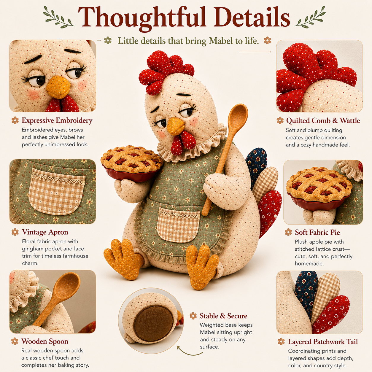 Mabel’s Baking Mishap Hen Figurine 🐔🥧