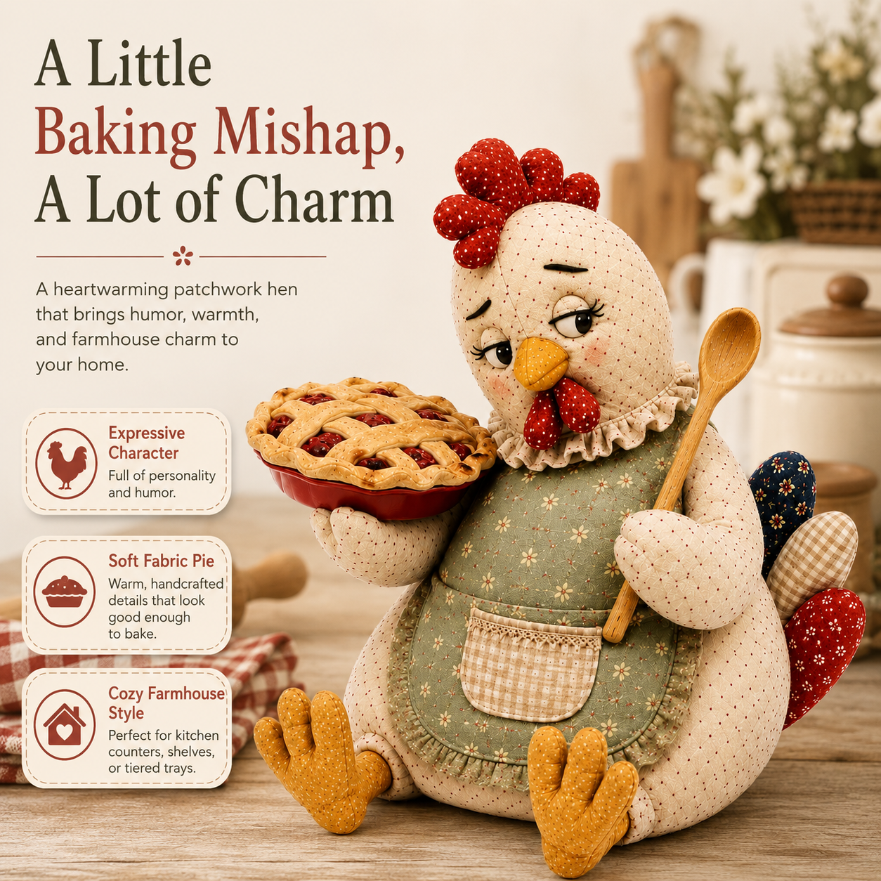 Mabel’s Baking Mishap Hen Figurine 🐔🥧