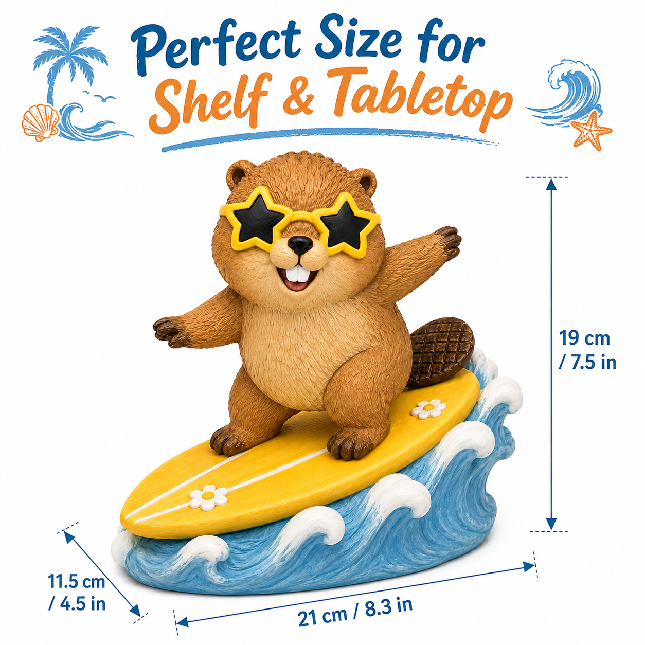 Sunny Surf Beaver Figurine