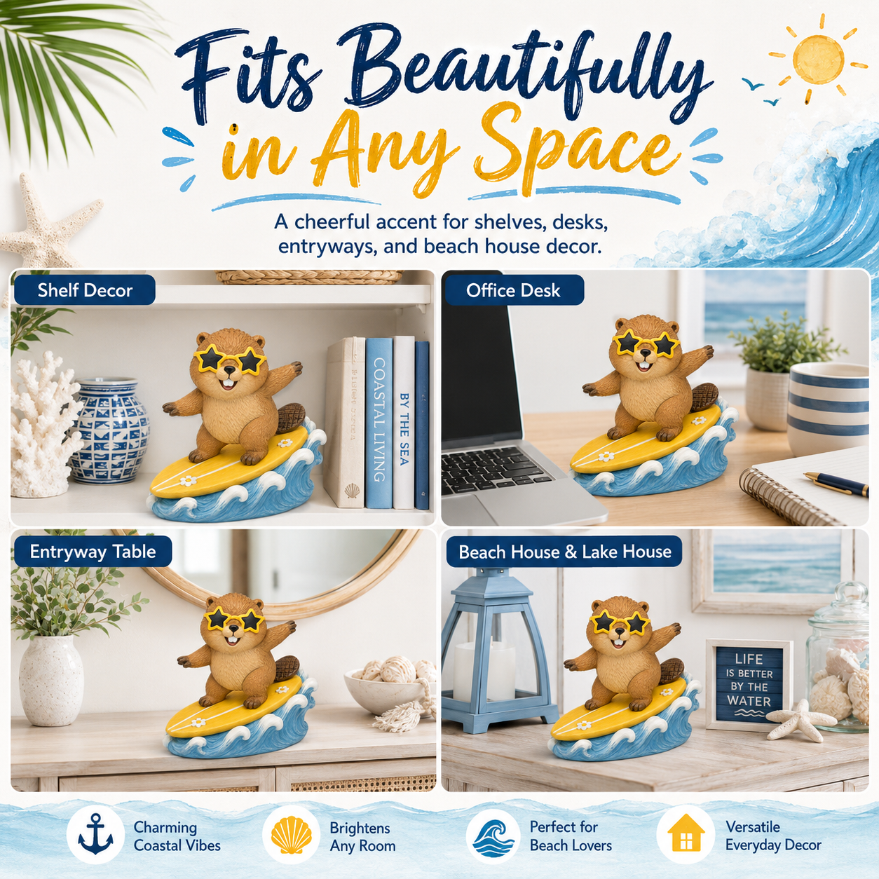 Sunny Surf Beaver Figurine