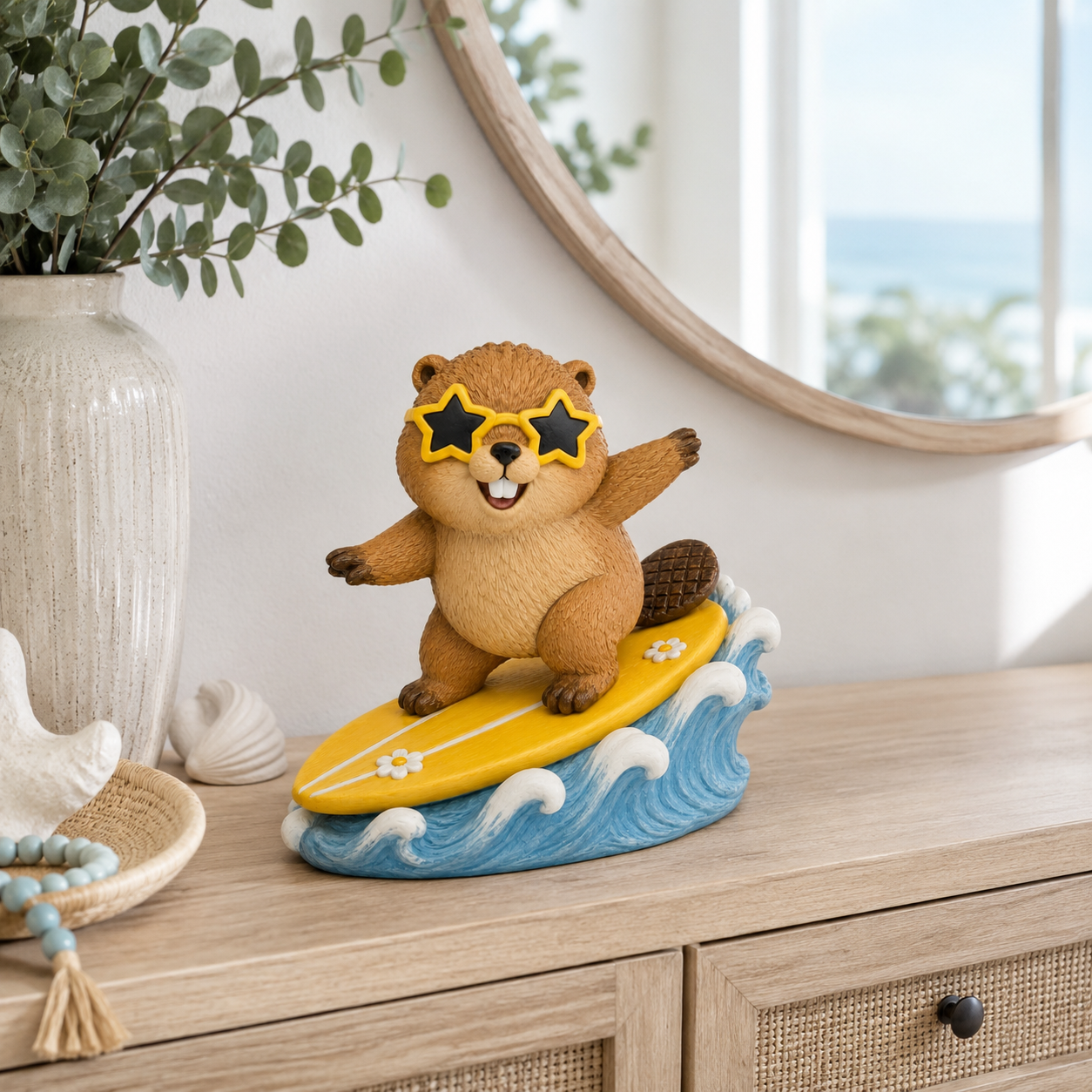 Sunny Surf Beaver Figurine