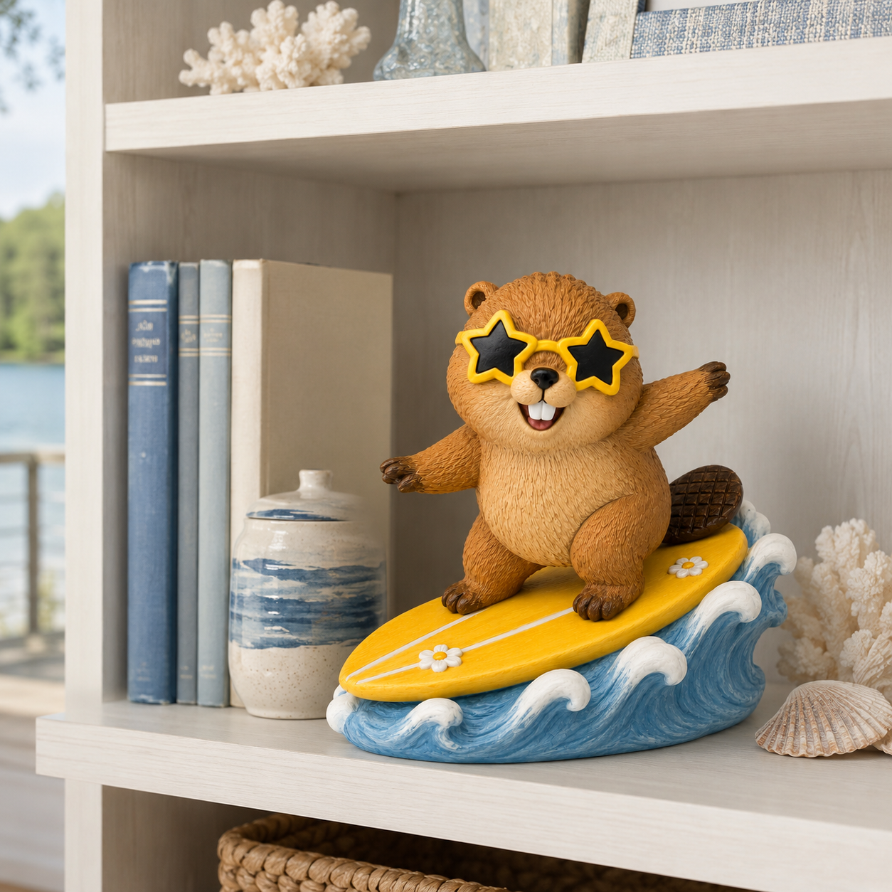 Sunny Surf Beaver Figurine