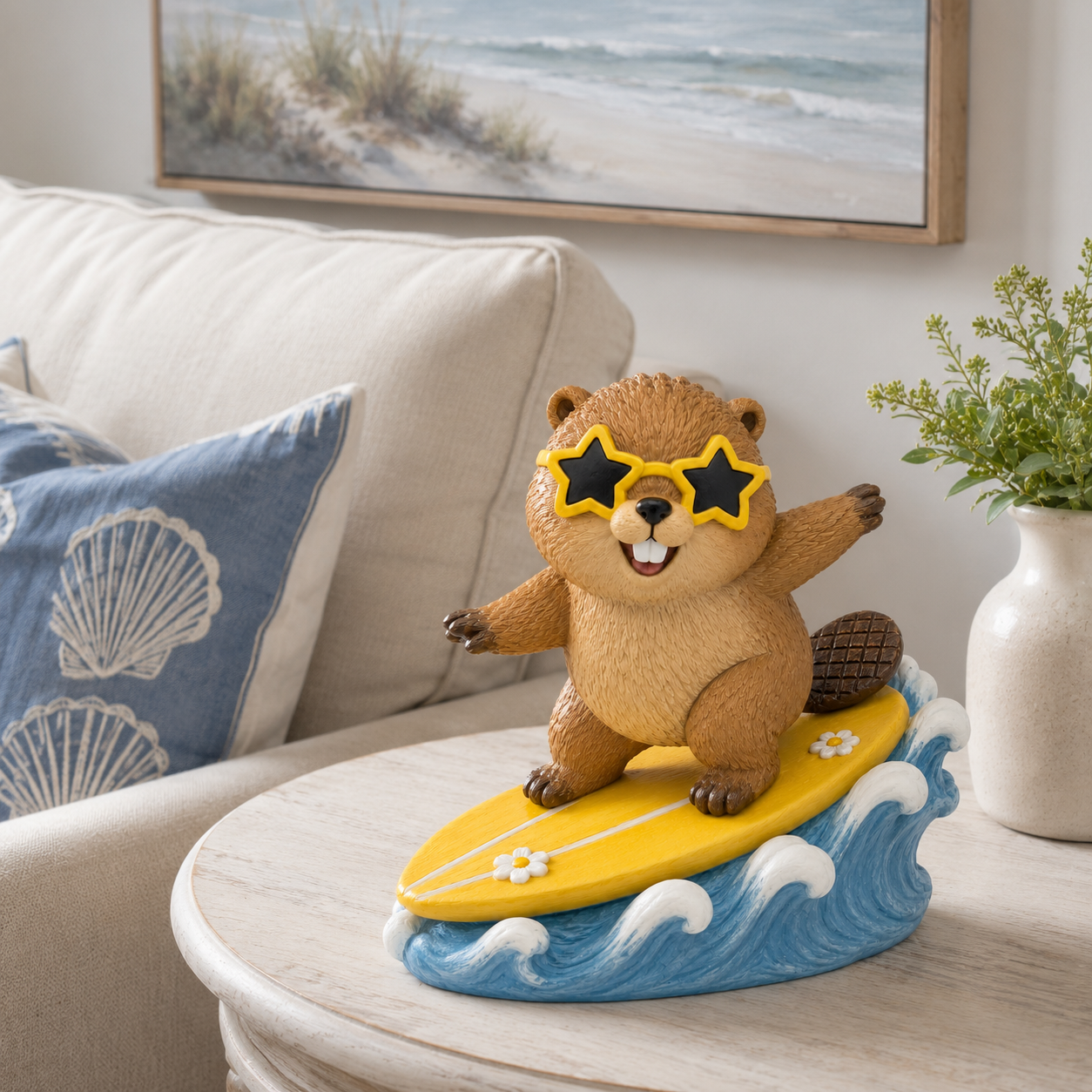 Sunny Surf Beaver Figurine