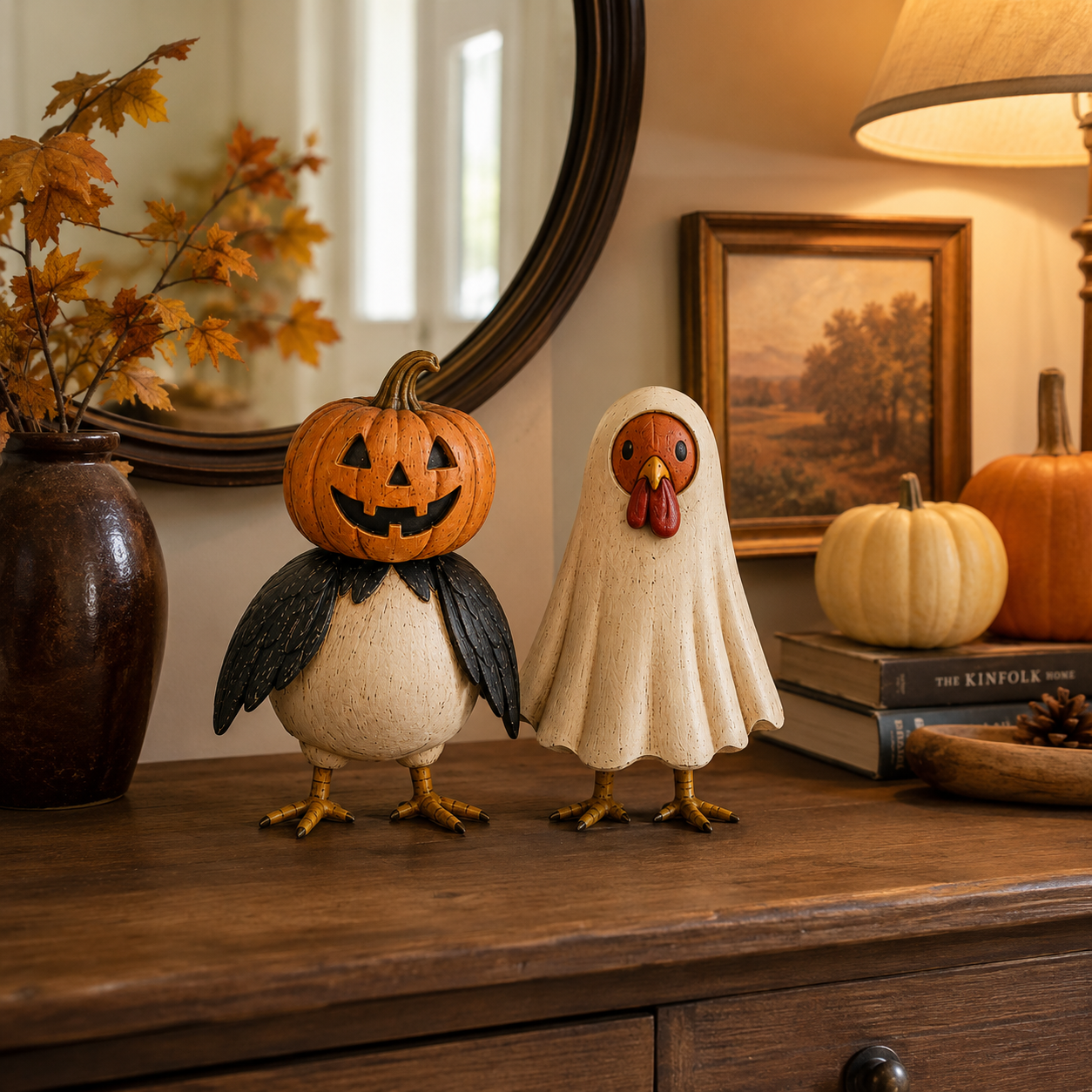 Vintage Halloween Farm Friends Figurine Set