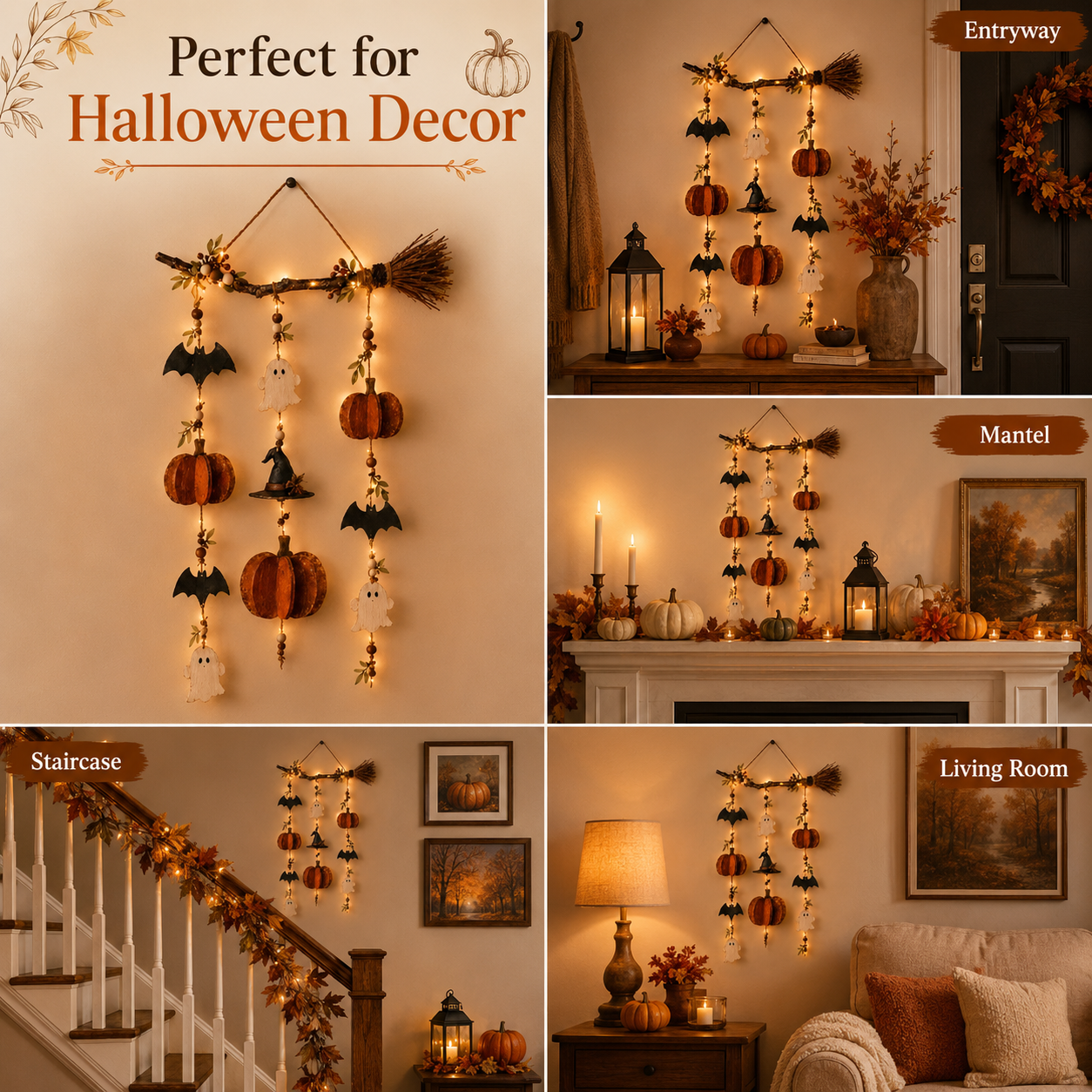 Witch’s Harvest Halloween Wall Hanging 🎃🧹