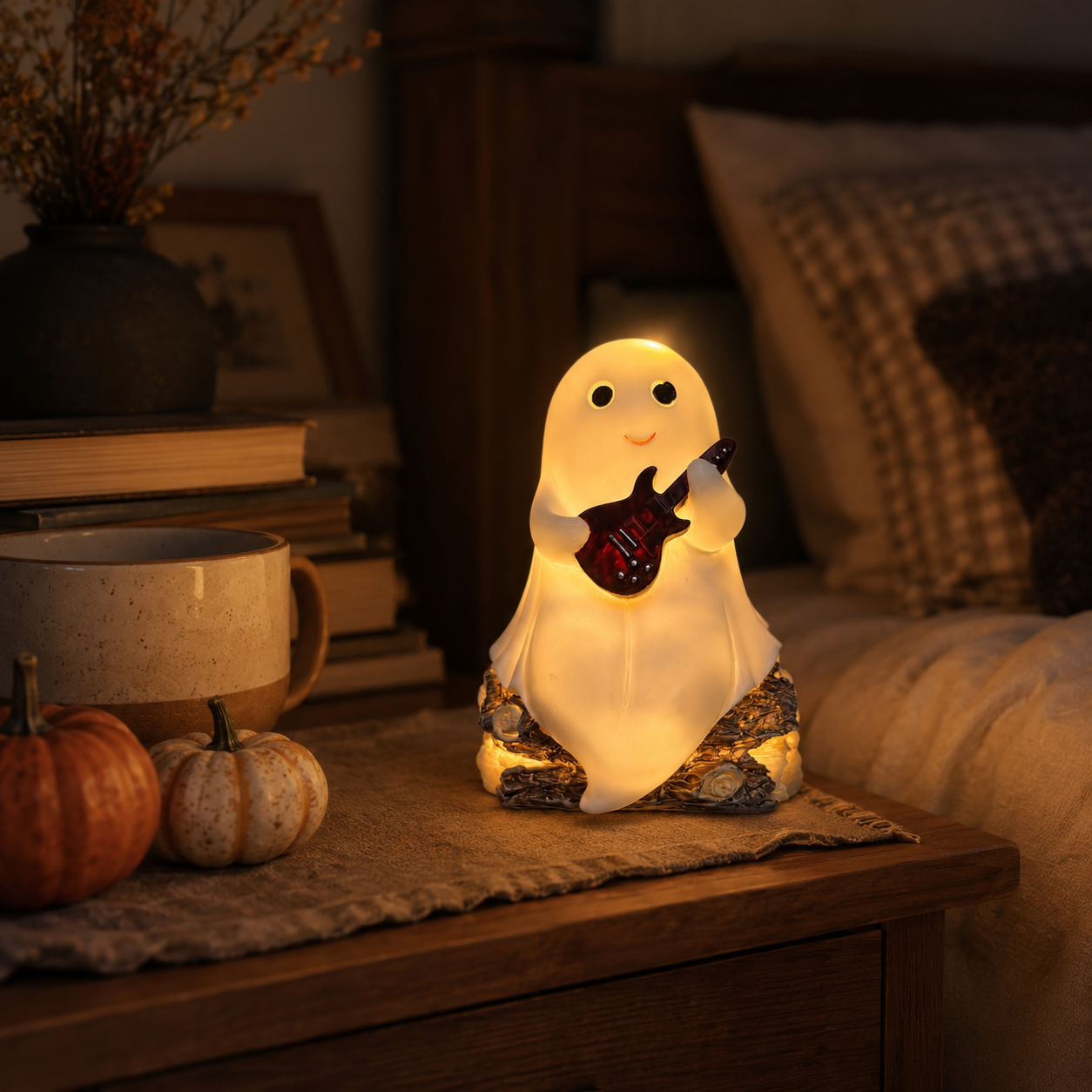 Halloween Ghost Guitar Night Light 👻🎸