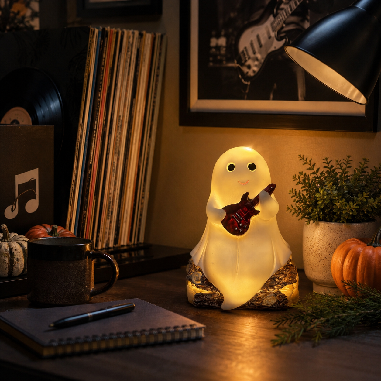 Halloween Ghost Guitar Night Light 👻🎸