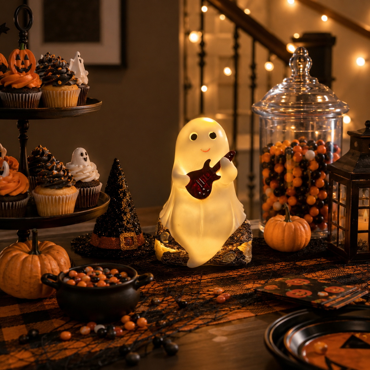 Halloween Ghost Guitar Night Light 👻🎸
