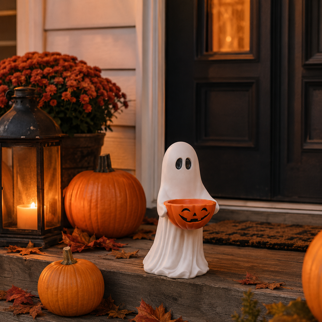 Ghost Pumpkin Candy Bowl Decor 👻🎃