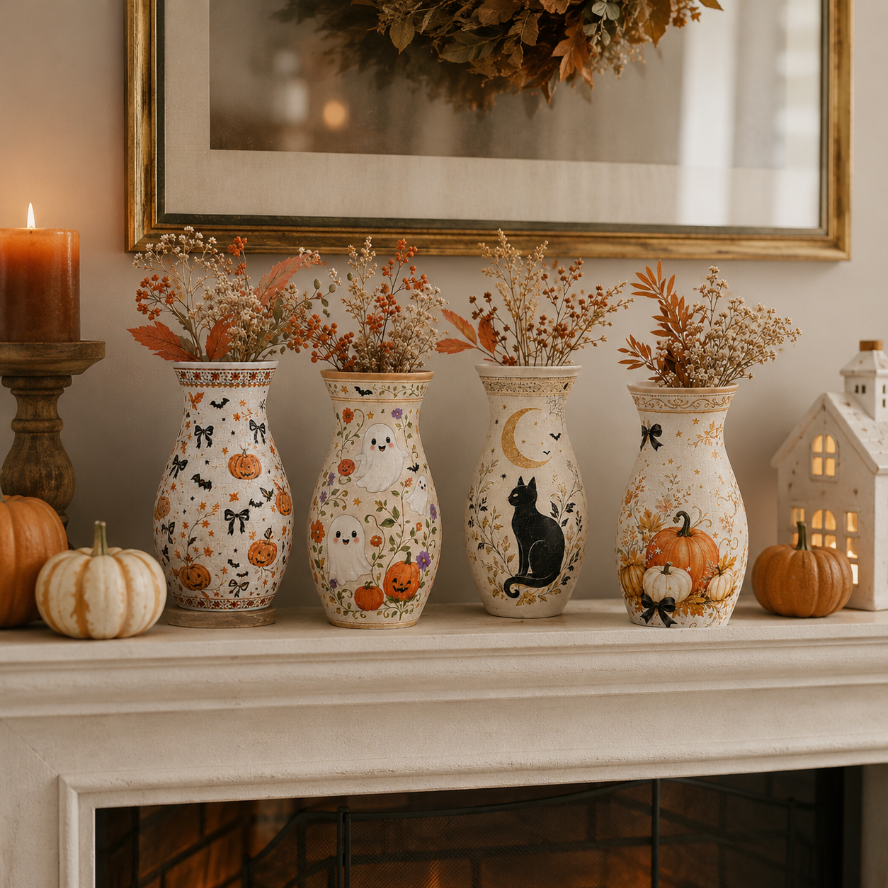 Halloween 3D Vase Puzzle Decor 🎃