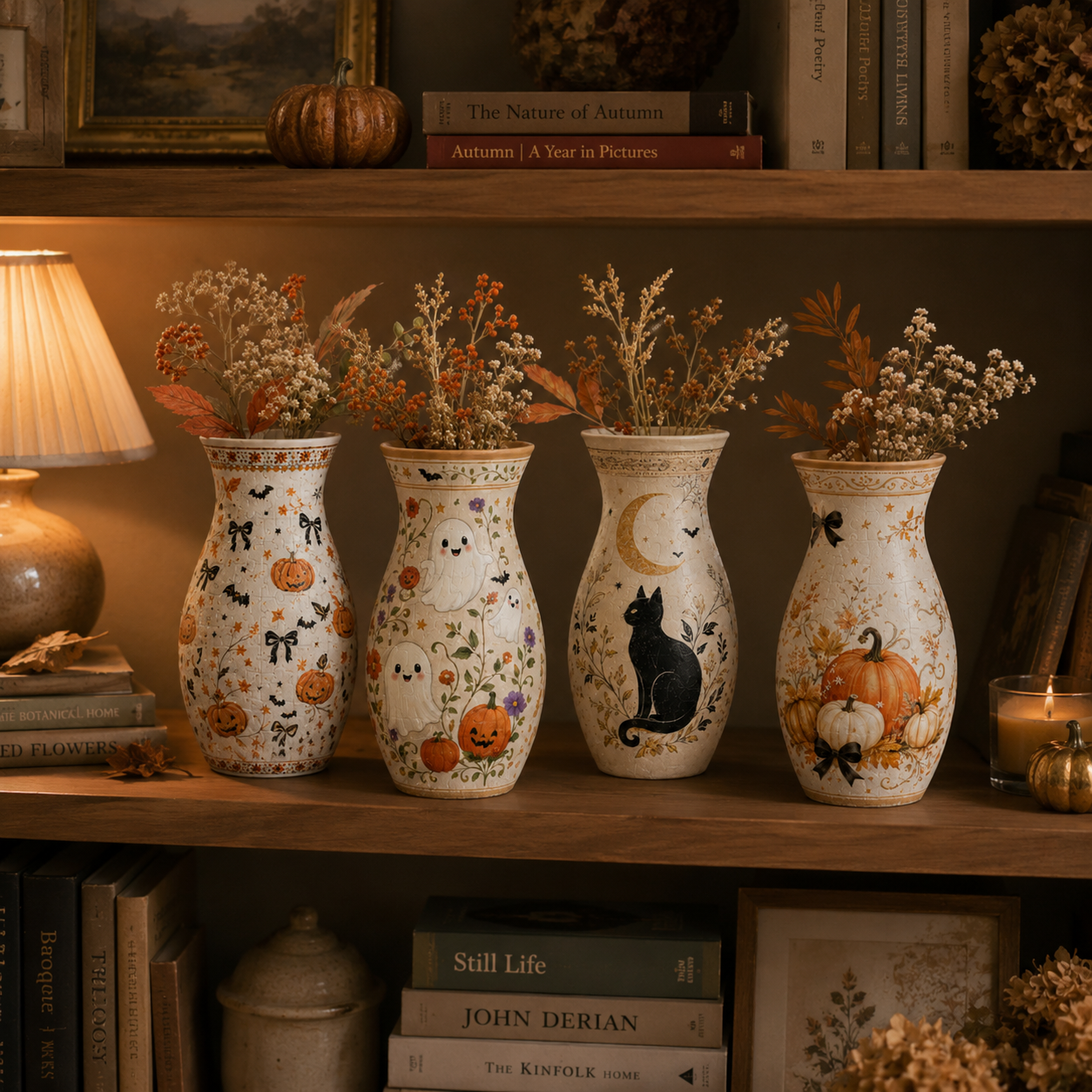 Halloween 3D Vase Puzzle Decor 🎃