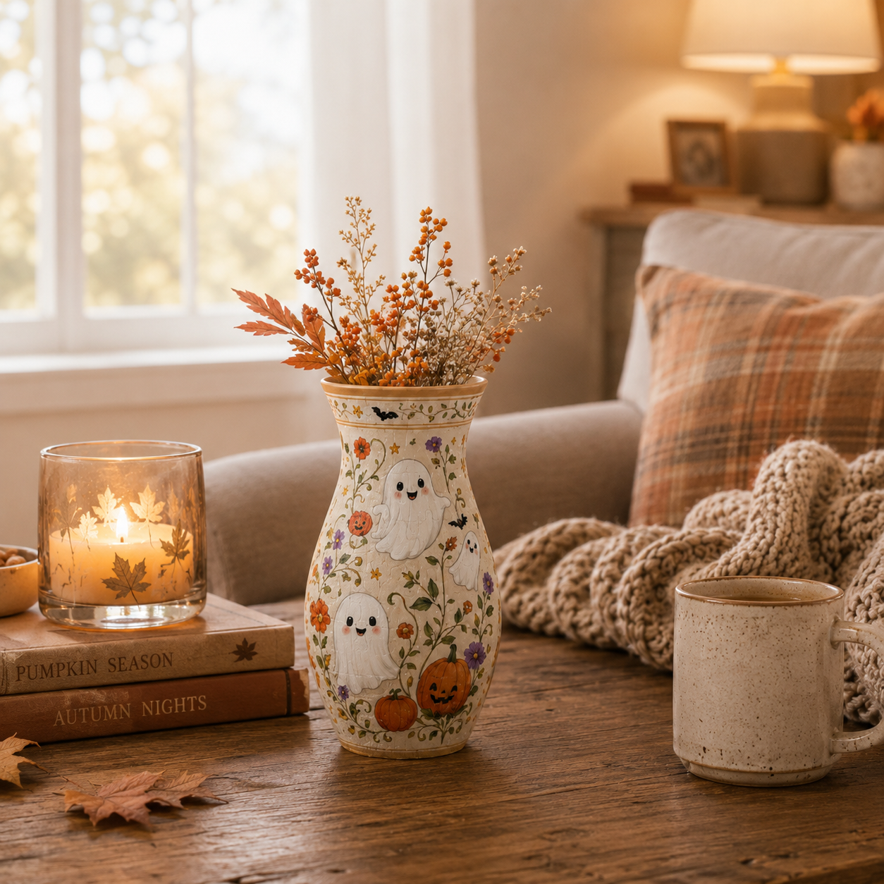 Halloween 3D Vase Puzzle Decor 🎃