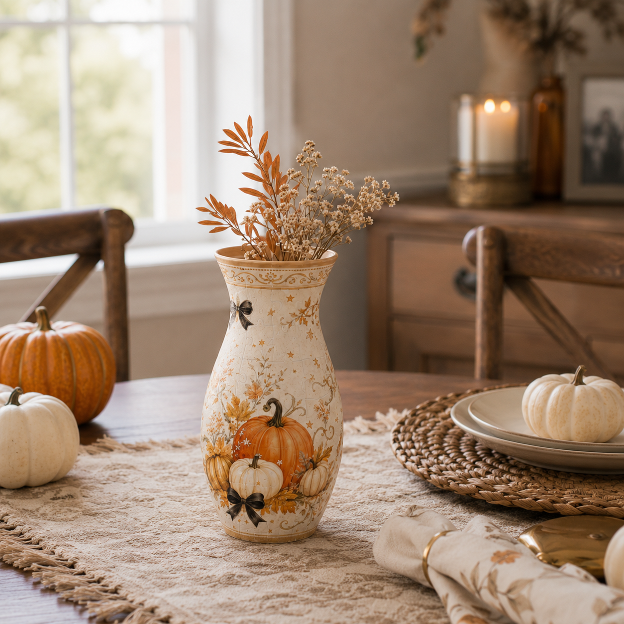 Halloween 3D Vase Puzzle Decor 🎃
