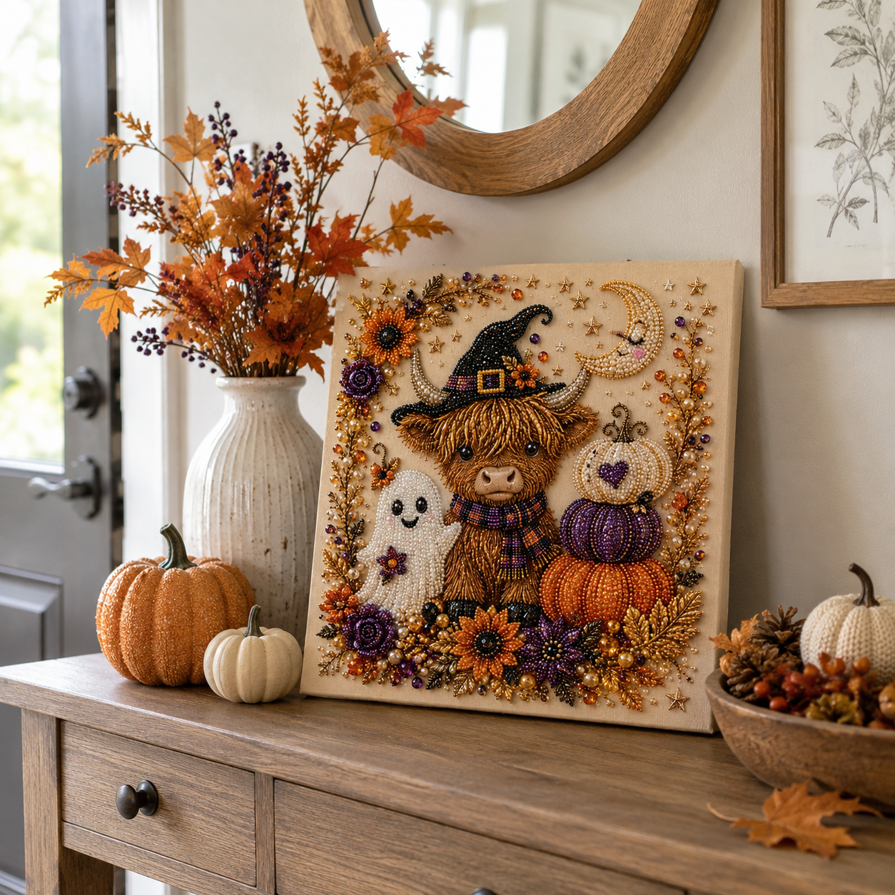 Halloween DIY Beaded Canvas Art Kit