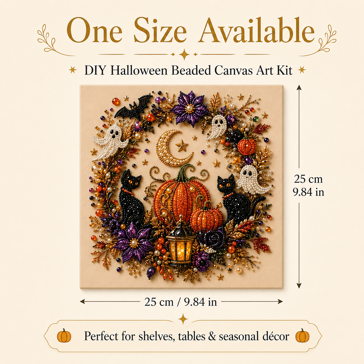 Halloween DIY Beaded Canvas Art Kit