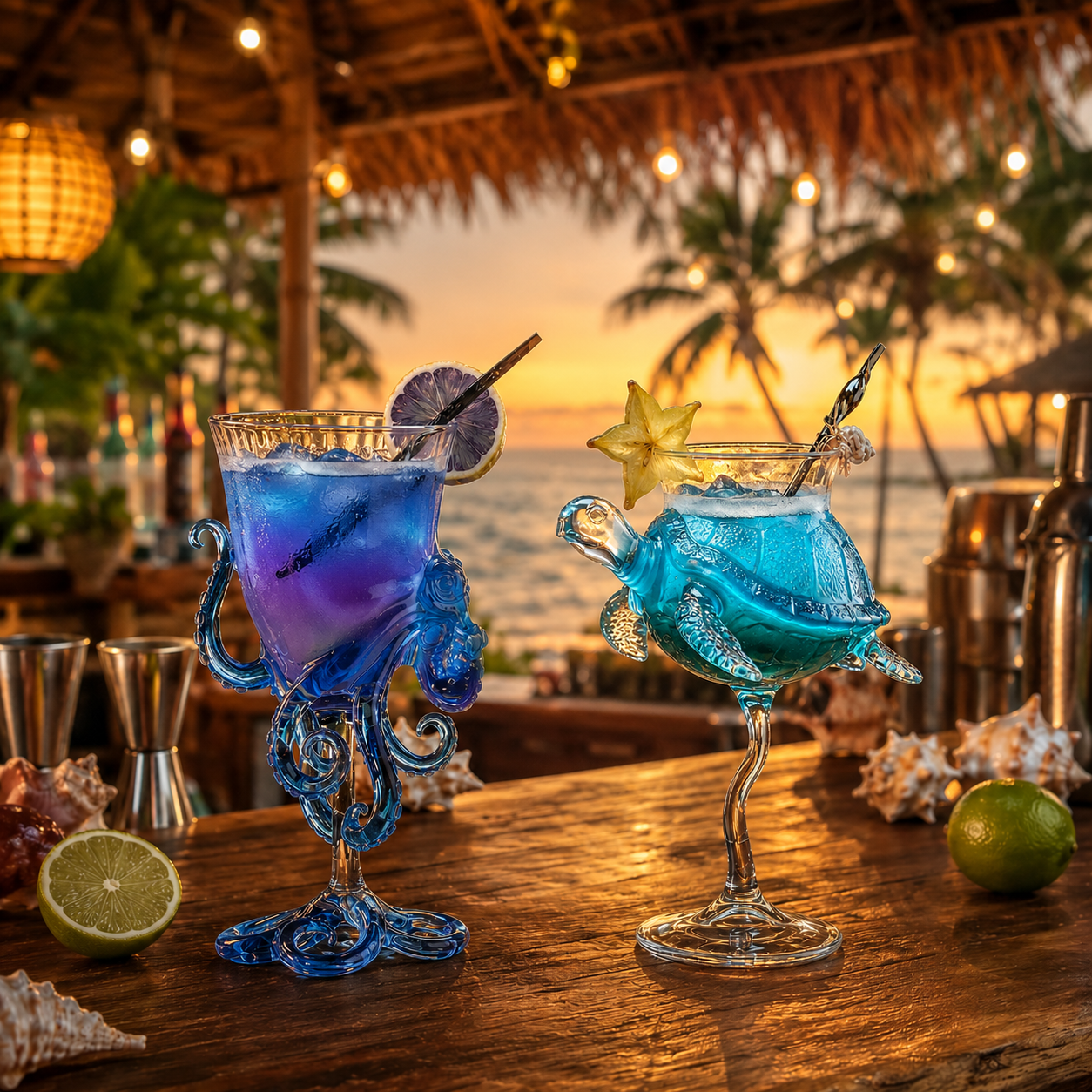 Sea Animal Cocktail Glass