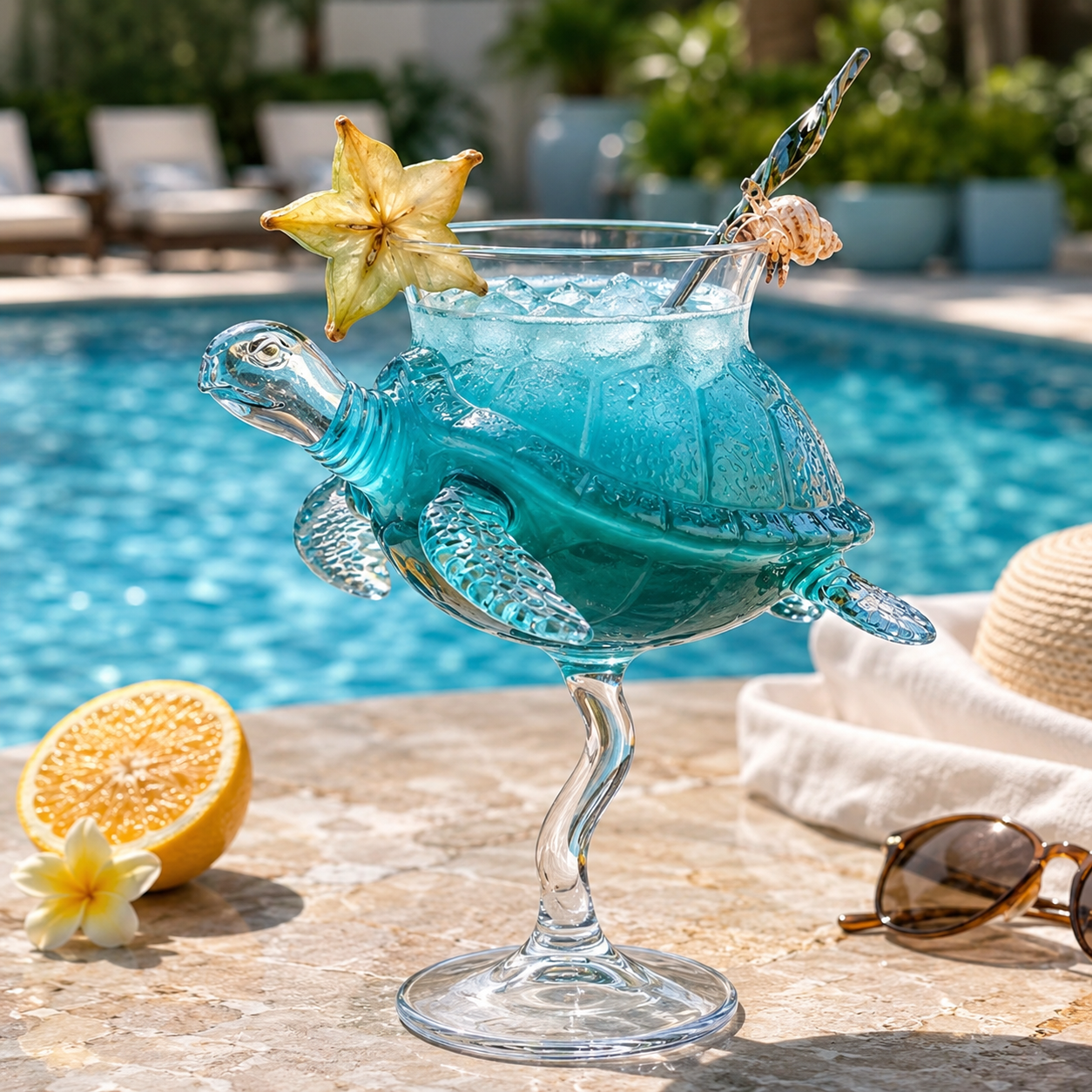 Sea Animal Cocktail Glass