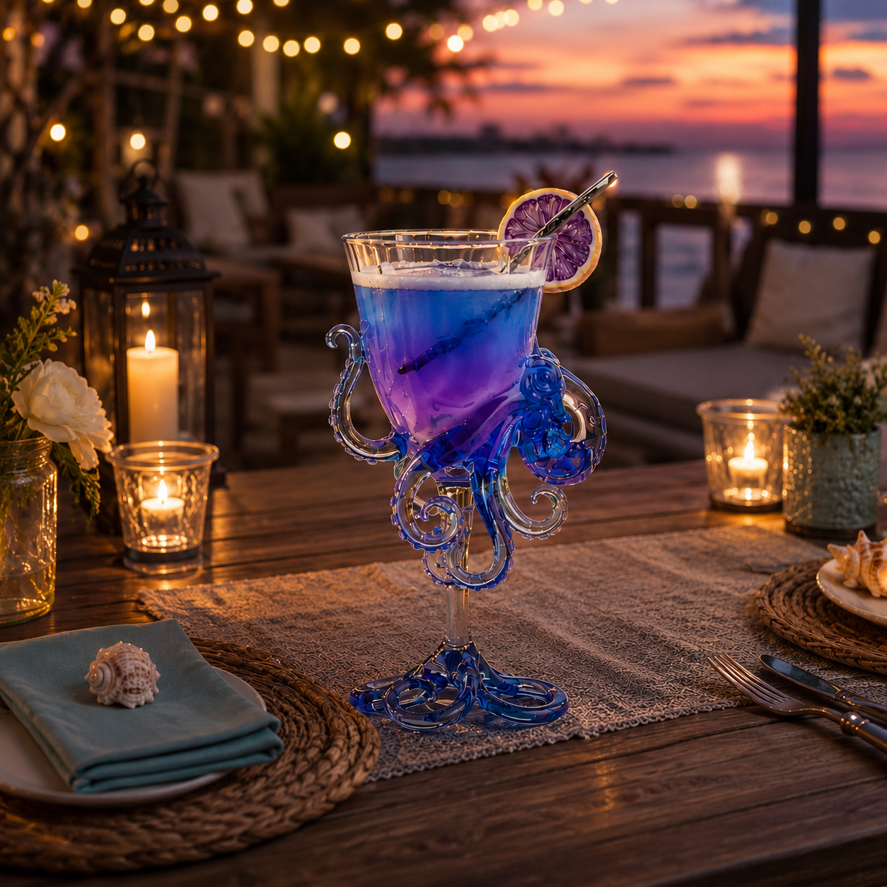 Sea Animal Cocktail Glass