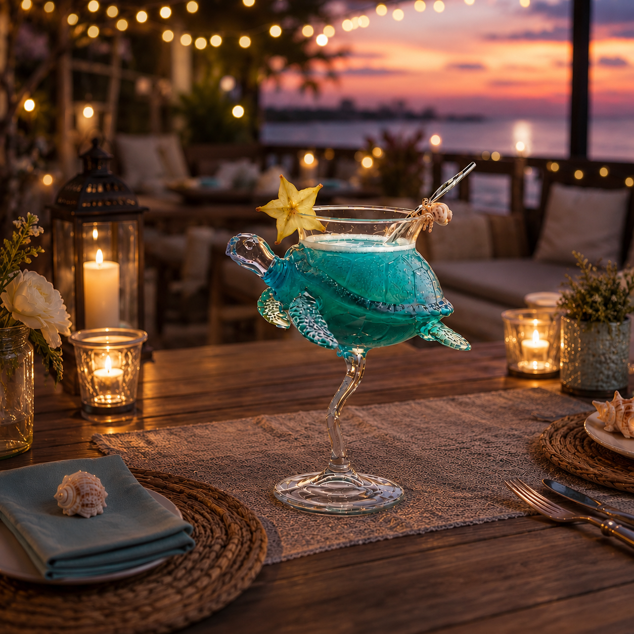 Sea Animal Cocktail Glass