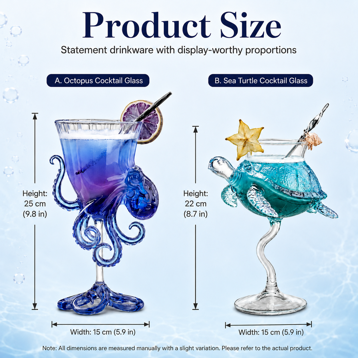 Sea Animal Cocktail Glass