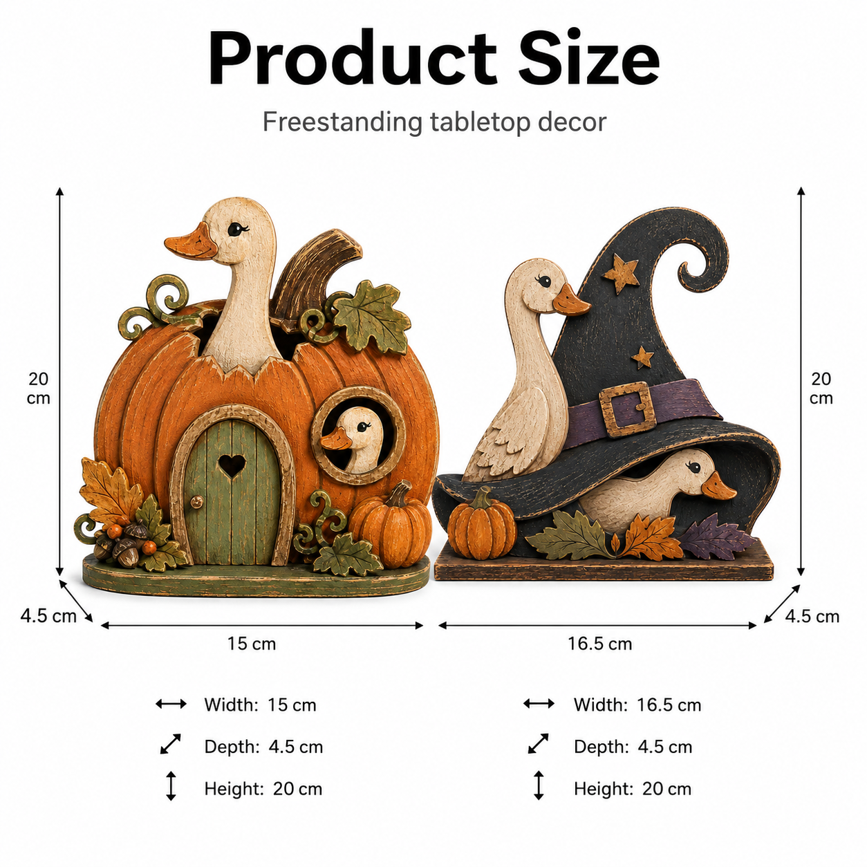 Whimsical Goose Fall & Halloween Tabletop Decor